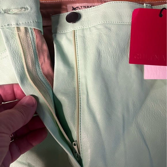 NWT CULTNAKED- Killa Faux Leather Trousers in Green. Size M. - Picture 7 of 7